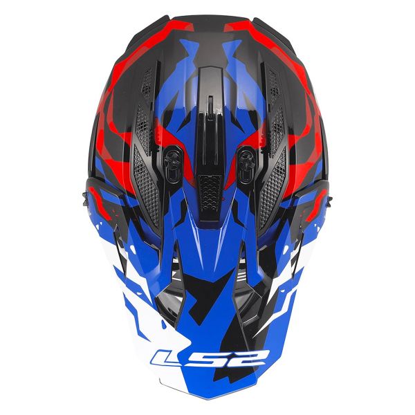 LS2 Fast II Grotesk White Blue Red MX708