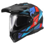Casque Cross LS2 Pioneer II Block Black Red Blue MX702