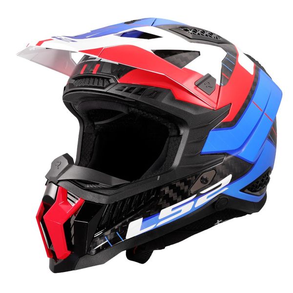 Cross LS2 X-Force Galuo Blanco Rojo Azul MX703 Cross LS2 X-Force Galuo Blanco Rojo Azul MX703
