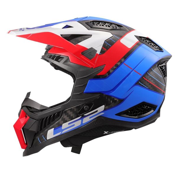 LS2 X-Force Galuo Blanco Rojo Azul MX703