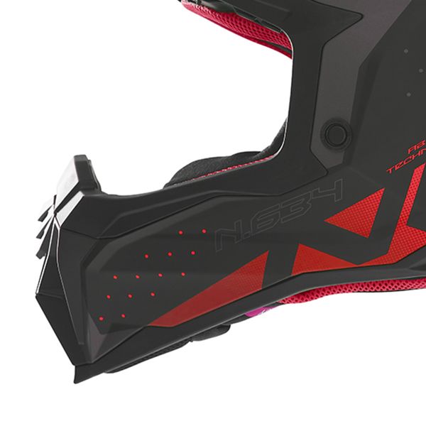 NOX N634 Negro mate degradado Rojo