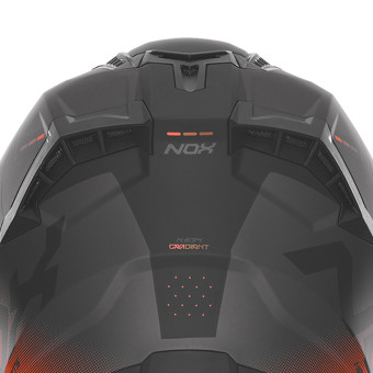 NOX N634 Negro mate degradado Rojo