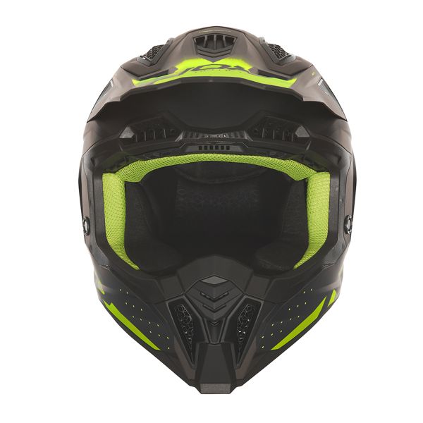 NOX N634 Negro amarillo mate degradado