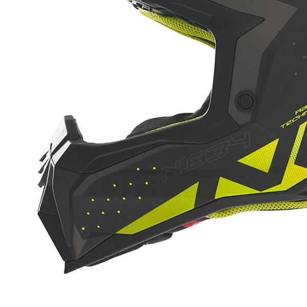 NOX N634 Negro amarillo mate degradado