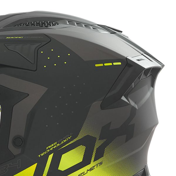 NOX N634 Negro amarillo mate degradado