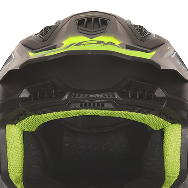 NOX N634 Negro amarillo mate degradado