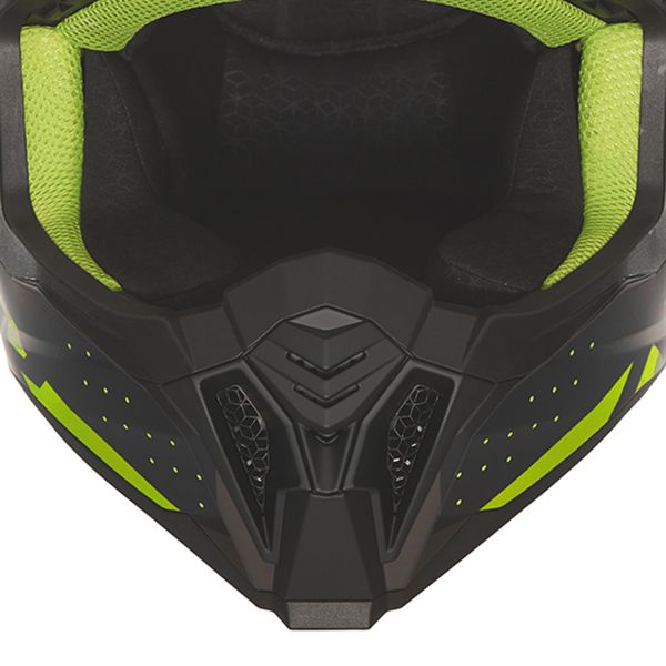 NOX N634 Negro amarillo mate degradado