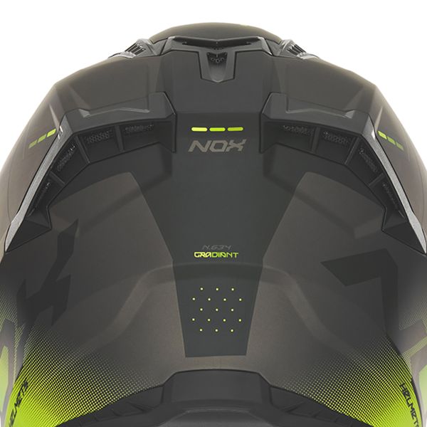 NOX N634 Negro amarillo mate degradado