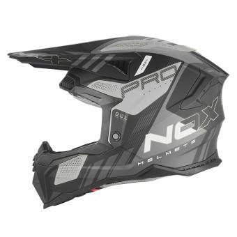 Casque Cross NOX N634 Storm Mat Black Silver