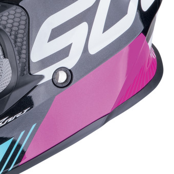 Scorpion VX-16 Evo Air Analog Negro Metal Azul Rosa