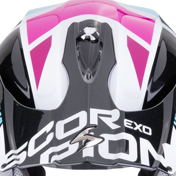 Scorpion VX-16 Evo Air Analog Negro Metal Azul Rosa
