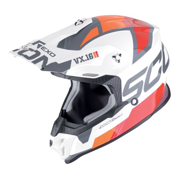 Cross Scorpion VX-16 Evo Air Analgico Blanco Naranja