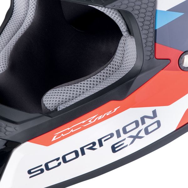 Scorpion VX-16 Evo Air Rod Blanco Rojo Azul