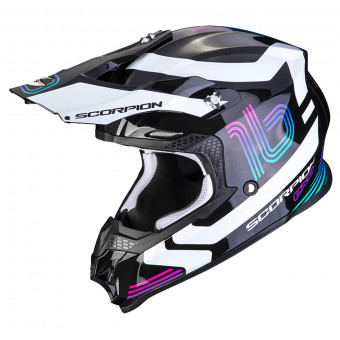 Casque Cross Scorpion VX-16 Evo Air Tub Metal Black White Casque Cross Scorpion VX-16 Evo Air Tub Metal Black White