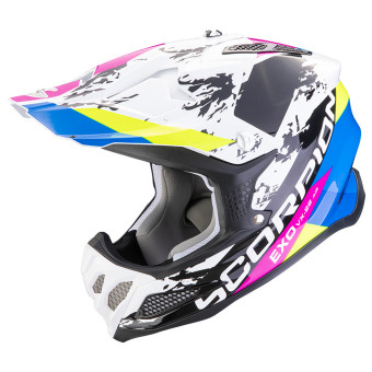 Casque Cross Scorpion VX-22 Air Cx White Black Blue Casque Cross Scorpion VX-22 Air Cx White Black Blue