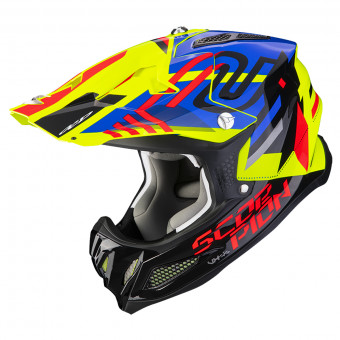 Casque Cross Scorpion VX-22 Air Neox Yellow Fluo Blue Red Casque Cross Scorpion VX-22 Air Neox Yellow Fluo Blue Red