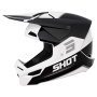 Casque Cross SHOT Furious Bolt Black White Glossy