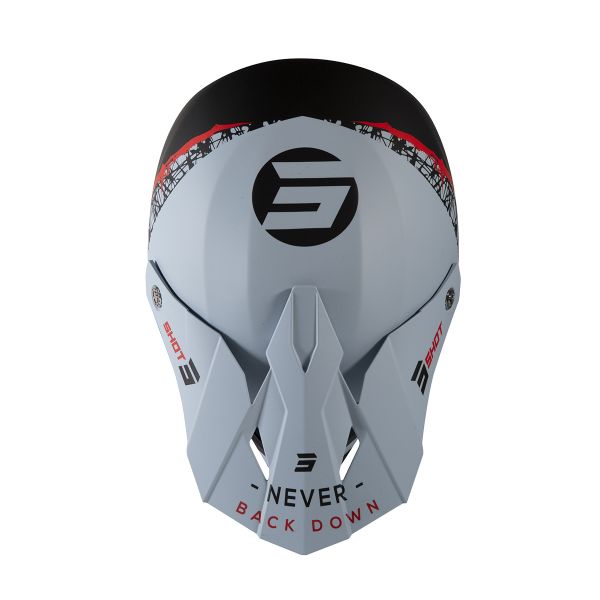 SHOT Furious Storm Black Grey Red Matt + Assault Black