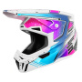 Casque Cross SHOT Lite Racing Blanco Rosa Nacarado 2.0