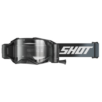 Gafas motocross SHOT Gafas Lite Roll-off Solid Negro Mate
