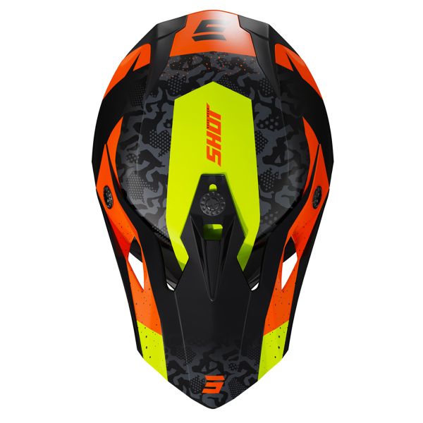 SHOT Pulse Airfit Black Neon Yellow Orange Glossy