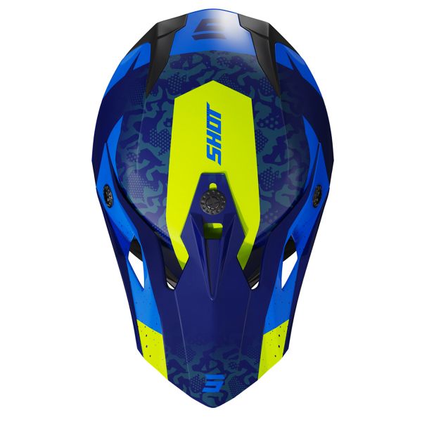 SHOT Pulse Airfit Blue Neon Yellow Glossy