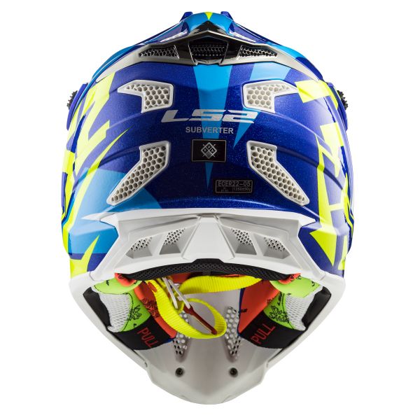 LS2 Helmets Unisex-Adult Off Road Subverter Helmet 470-1226 Glory Blue Chrome, XX-Large