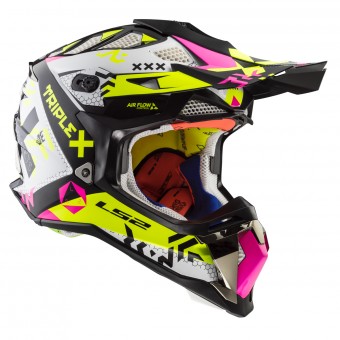 Cross LS2 Subverter Triplex Black Pink Yellow MX470