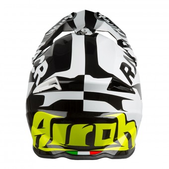 Airoh Twist Racr Negro Blanco Amarillo