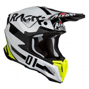 Airoh Twist Racr Negro Blanco Amarillo