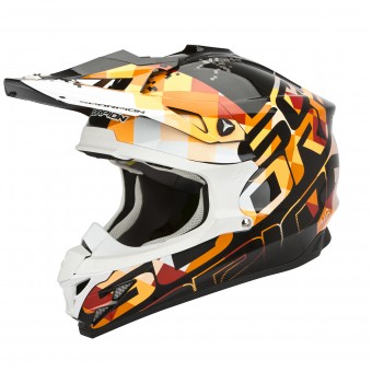 Casque Cross Scorpion VX-15 Evo Air Grid Negro Orange Casque Cross Scorpion VX-15 Evo Air Grid Negro Orange