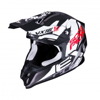 Casque Cross Scorpion VX-16 Air Albion Negro Mate Blanco Casque Cross Scorpion VX-16 Air Albion Negro Mate Blanco