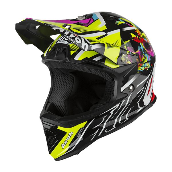 Infantil Airoh Archer Mistery Negro Amarillo Rojo