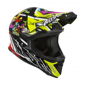 Airoh Archer Mistery Negro Amarillo Rojo