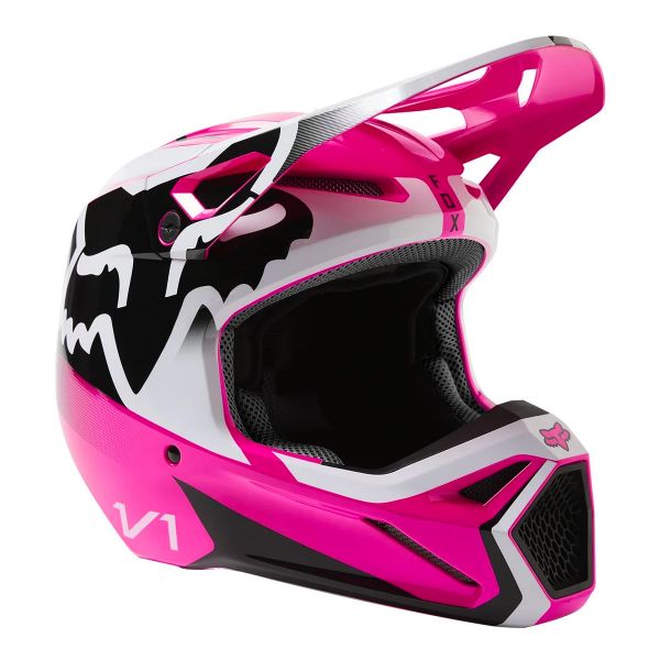 Casco moto FOX V1 Leed Pink Niño Envío Inmediato