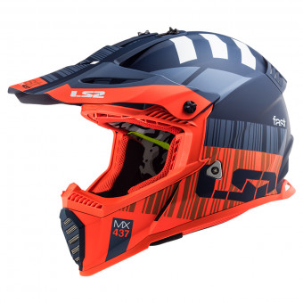 Infantil LS2 Fast Evo Mini Xcode Fluo Oranhe Blue MX437J