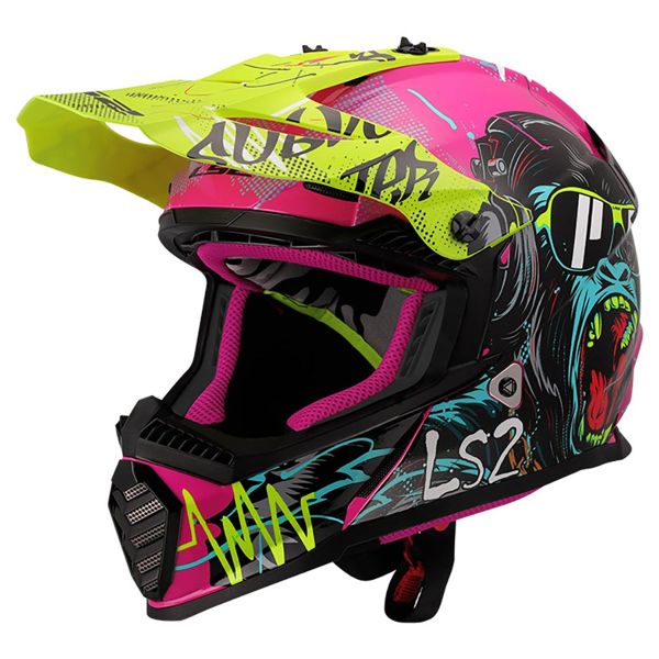 Infantil LS2 Fast II Mini Gorila Morado MX437 Infantil LS2 Fast II Mini Gorila Morado MX437