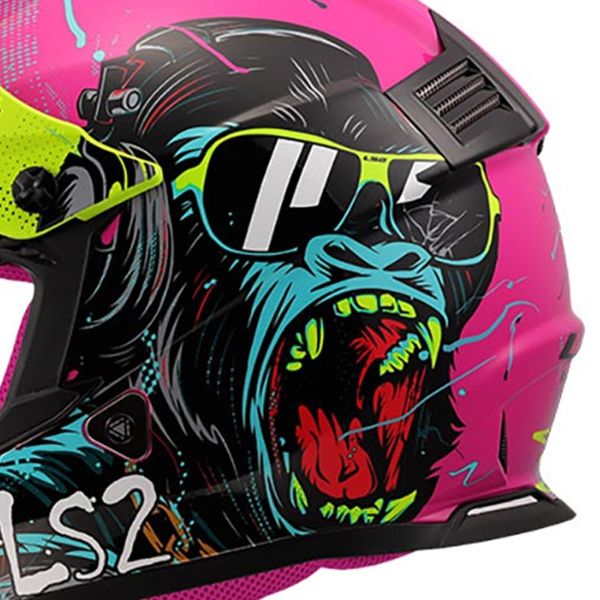 LS2 Fast II Mini Gorila Morado MX437