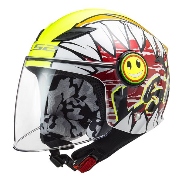 Infantil LS2 Funny Crunch White H-V Yellow OF602