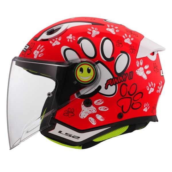 LS2 Funny II Paws Rojo OF622