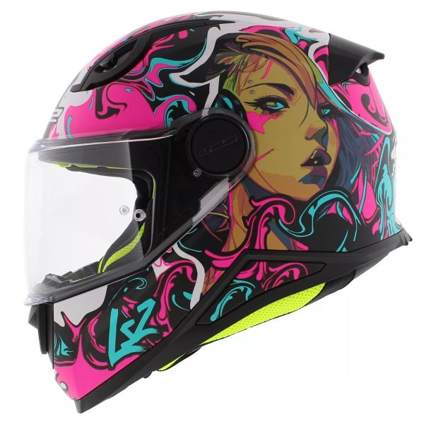 Infantil LS2 Kid Cyberg Púrpura Cian FF812 Infantil LS2 Kid Cyberg Púrpura Cian FF812