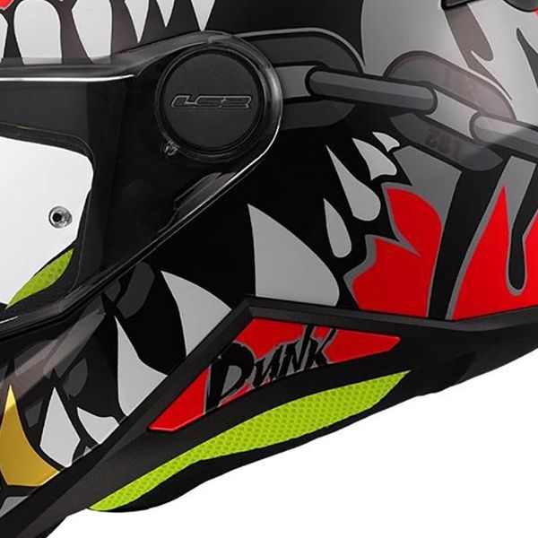 LS2 Kid Punk Gris Rojo FF812