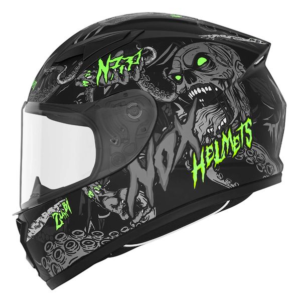 Infantil NOX N731 Zumbi Matt Black Neon Green