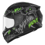 Casque Infantil NOX N731 Zumbi Matt Black Neon Green