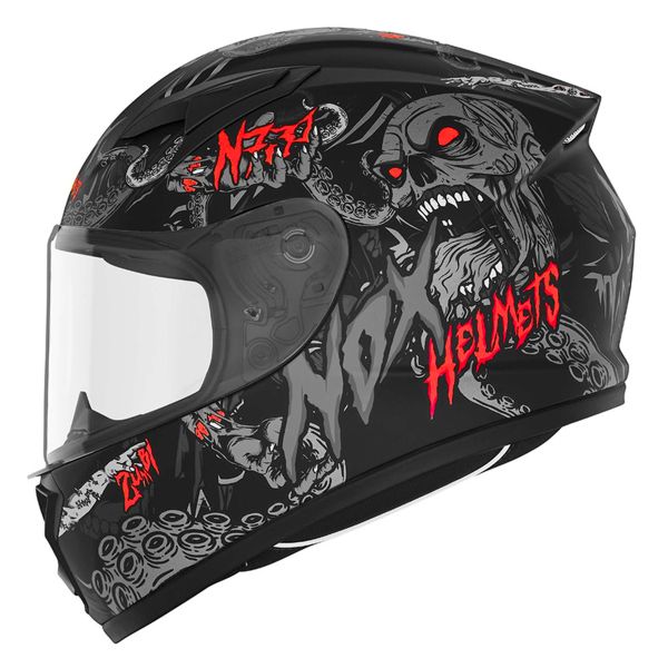 Infantil NOX N731 Zumbi Matt Black Red
