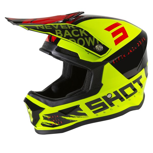 Infantil SHOT Furious Draw Neon Yellow Black Red Glossy Ni�o