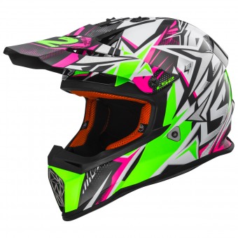 Infantil LS2 Fast Mini Strong White Green Pink MX437J