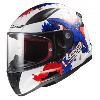 Infantil LS2 Rapid Mini Monster White Blue FF353J