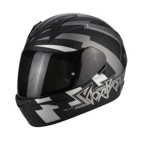 Scorpion Exo 390 Patriot Matt Black Silver + Kit Bluetooth Sena 5S Solo