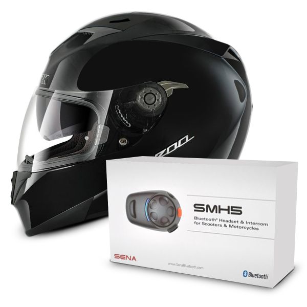Integral Shark S700 S Prime BLK Pinlock + Sena SMH5 Bluetooth Kit